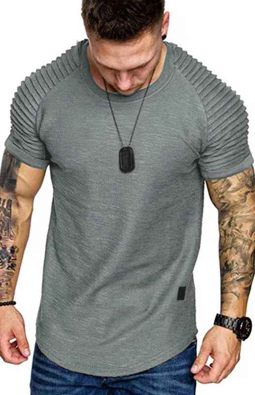 Men's Casual Poly Blend Ribbed Sleeve Tee | Sugarz Chique Boutique
