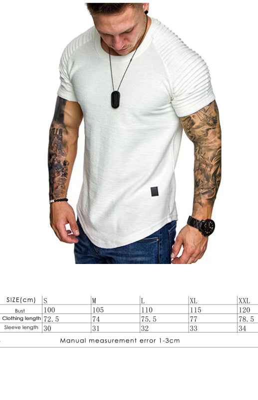 Men's Casual Poly Blend Ribbed Sleeve Tee | Sugarz Chique Boutique
