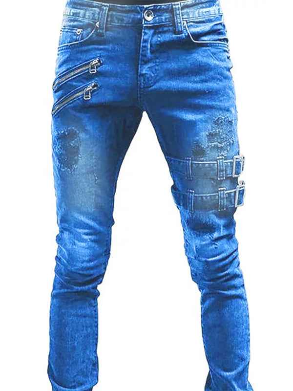 Classic Men's Cotton Blend Solid Denim Jeans with Slant Pockets | Sugarz Chique Boutique