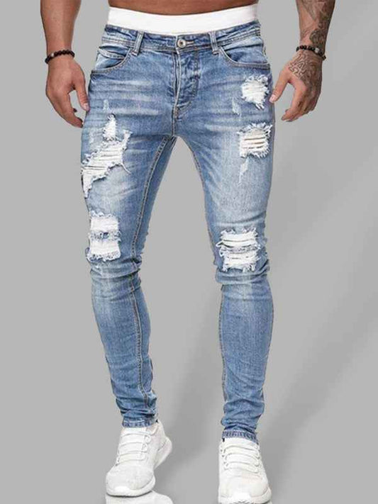 Men's Fashion Ripped Slim Skinny Jeans | Sugarz Chique Boutique