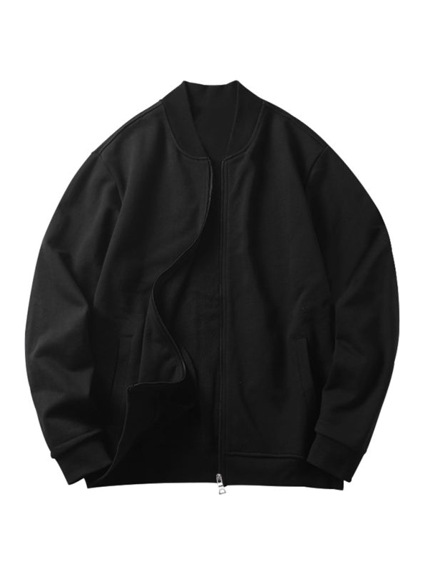 Men's new casual solid color baseball collar jacket suit | Sugarz Chique Boutique