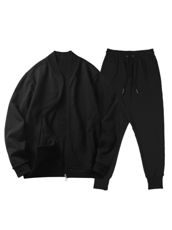 Men's new casual solid color baseball collar jacket suit | Sugarz Chique Boutique