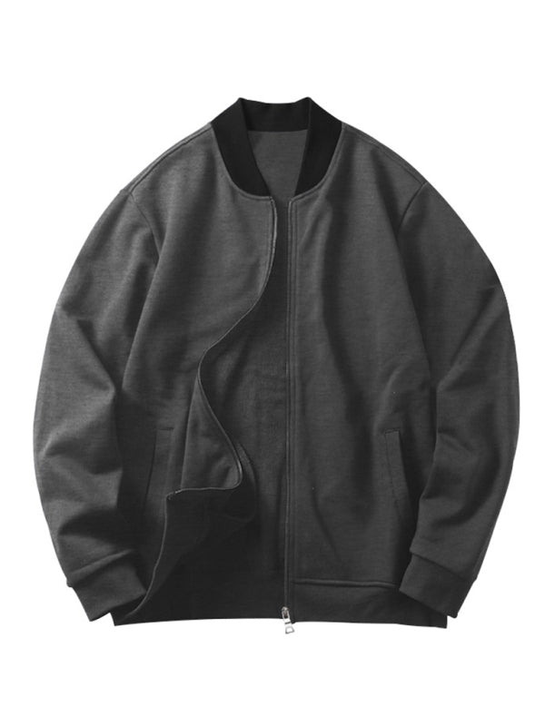 Men's new casual solid color baseball collar jacket suit | Sugarz Chique Boutique