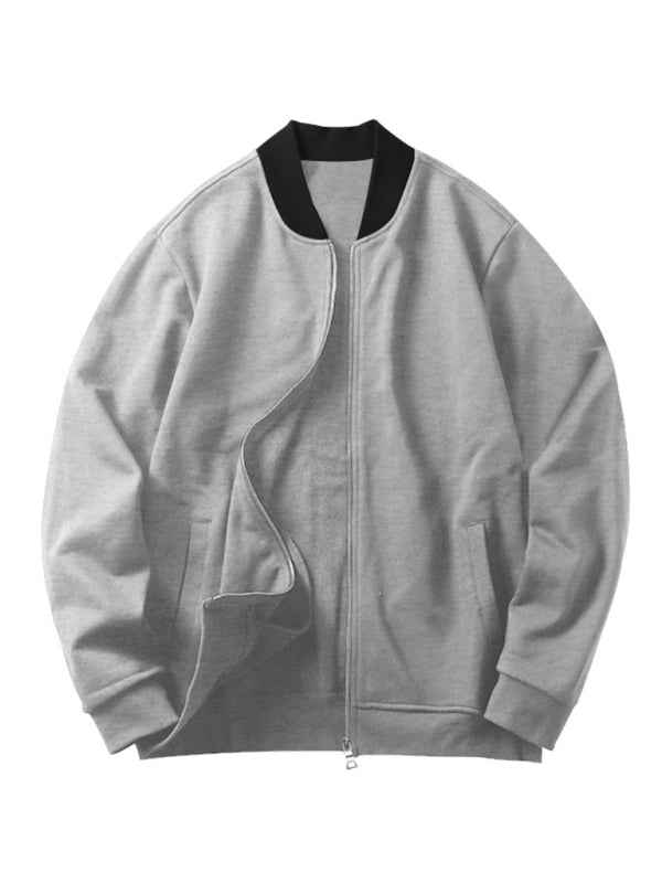 Men's new casual solid color baseball collar jacket suit | Sugarz Chique Boutique