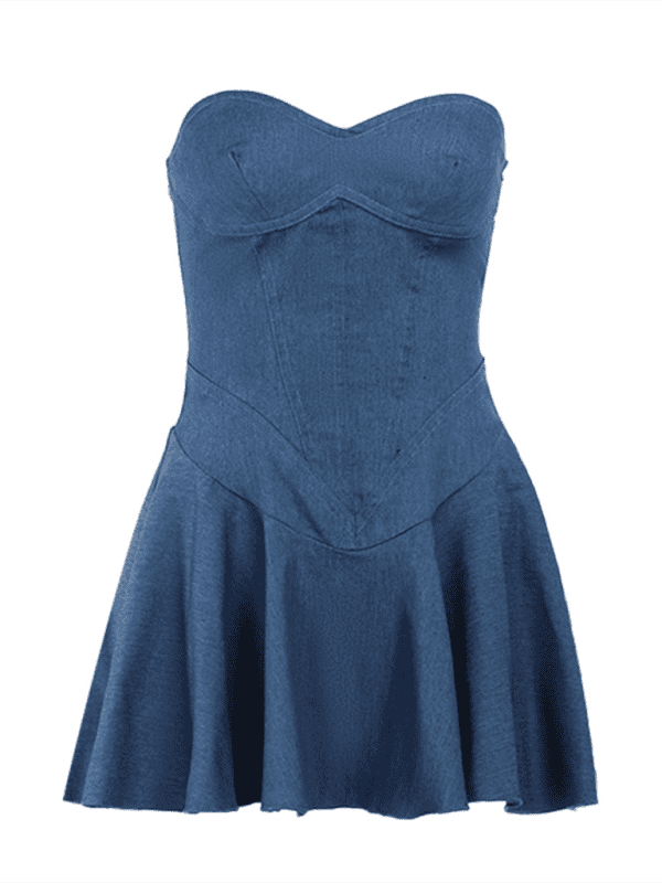 Ladies new sexy solid color tube top dress - Sugarz Chique Boutique