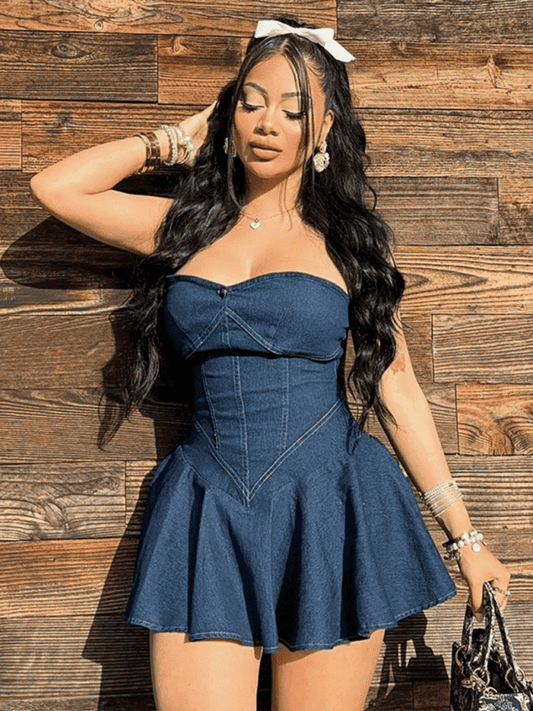 Ladies new sexy solid color tube top dress | Sugarz Chique Boutique