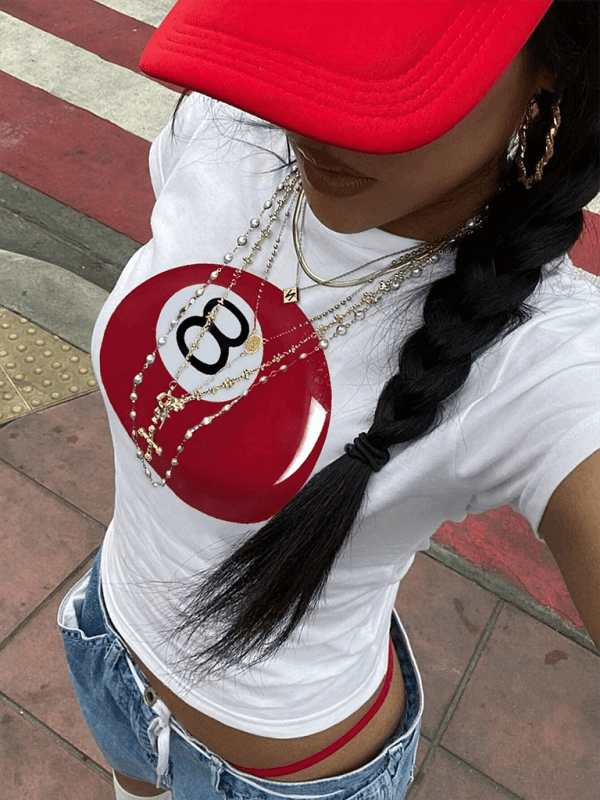 New personalized print Y2K top | Sugarz Chique Boutique