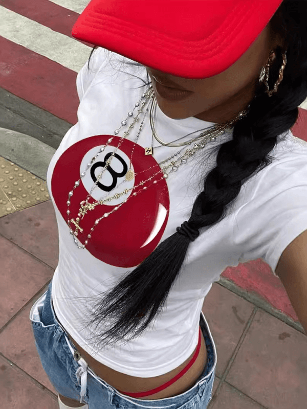 New personalized print Y2K top | Sugarz Chique Boutique