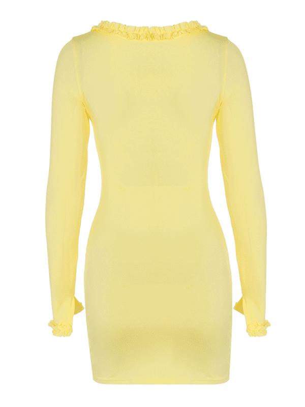 New solid color hollow navel-exposing lace hip dress | Sugarz Chique Boutique