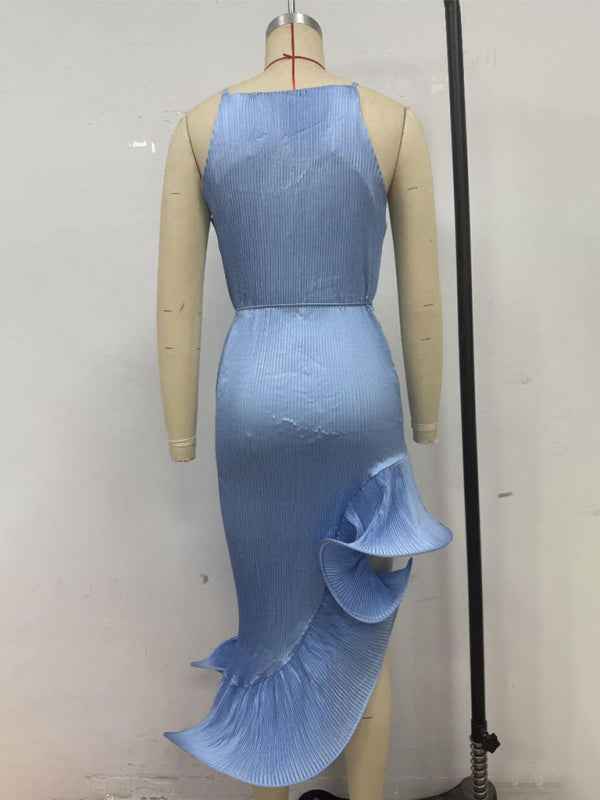 Sexy sleeveless dress with irregular ruffles | Sugarz Chique Boutique