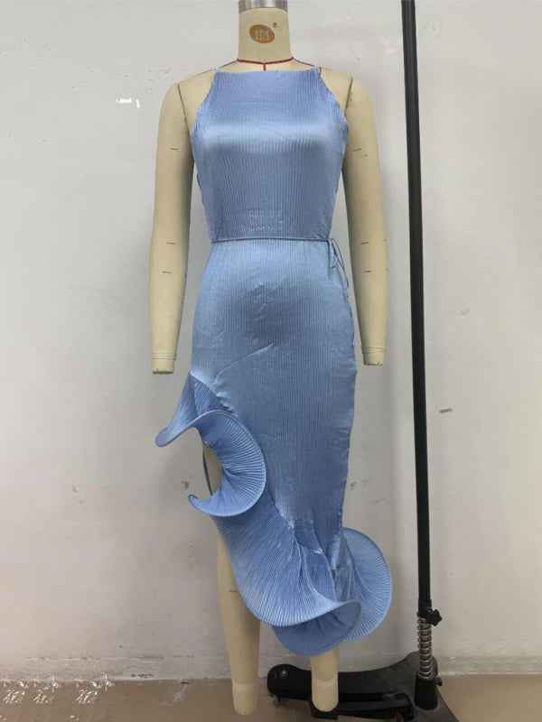 Sexy sleeveless dress with irregular ruffles | Sugarz Chique Boutique