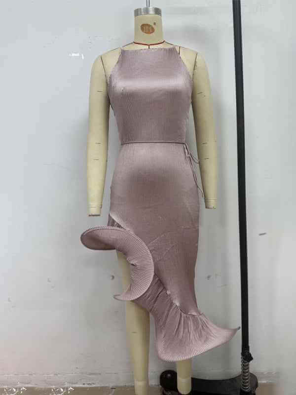 Sexy sleeveless dress with irregular ruffles | Sugarz Chique Boutique