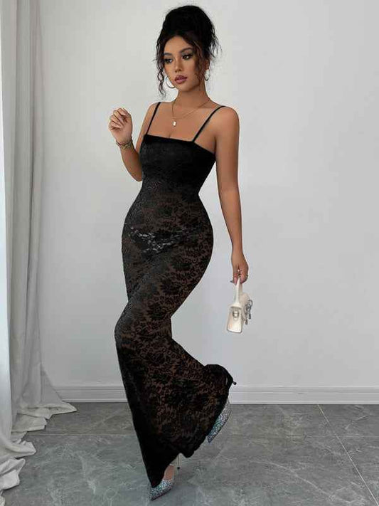 suspender hollow dress | Sugarz Chique Boutique