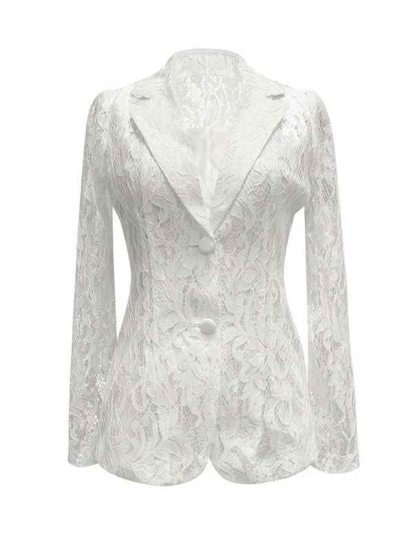 Elegant suit jacket with cutout petals | Sugarz Chique Boutique