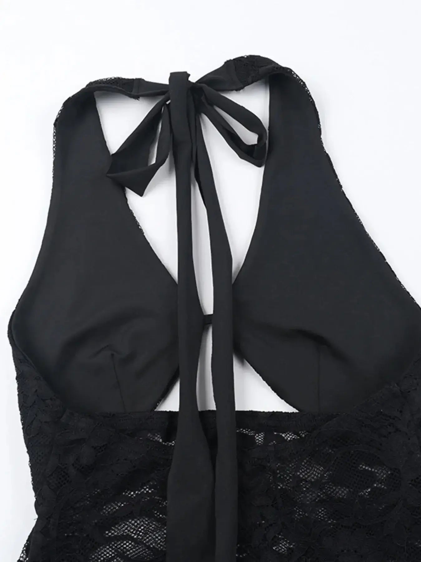 Lace Halter Neck Mini Dress - Sugarz Chique Boutique