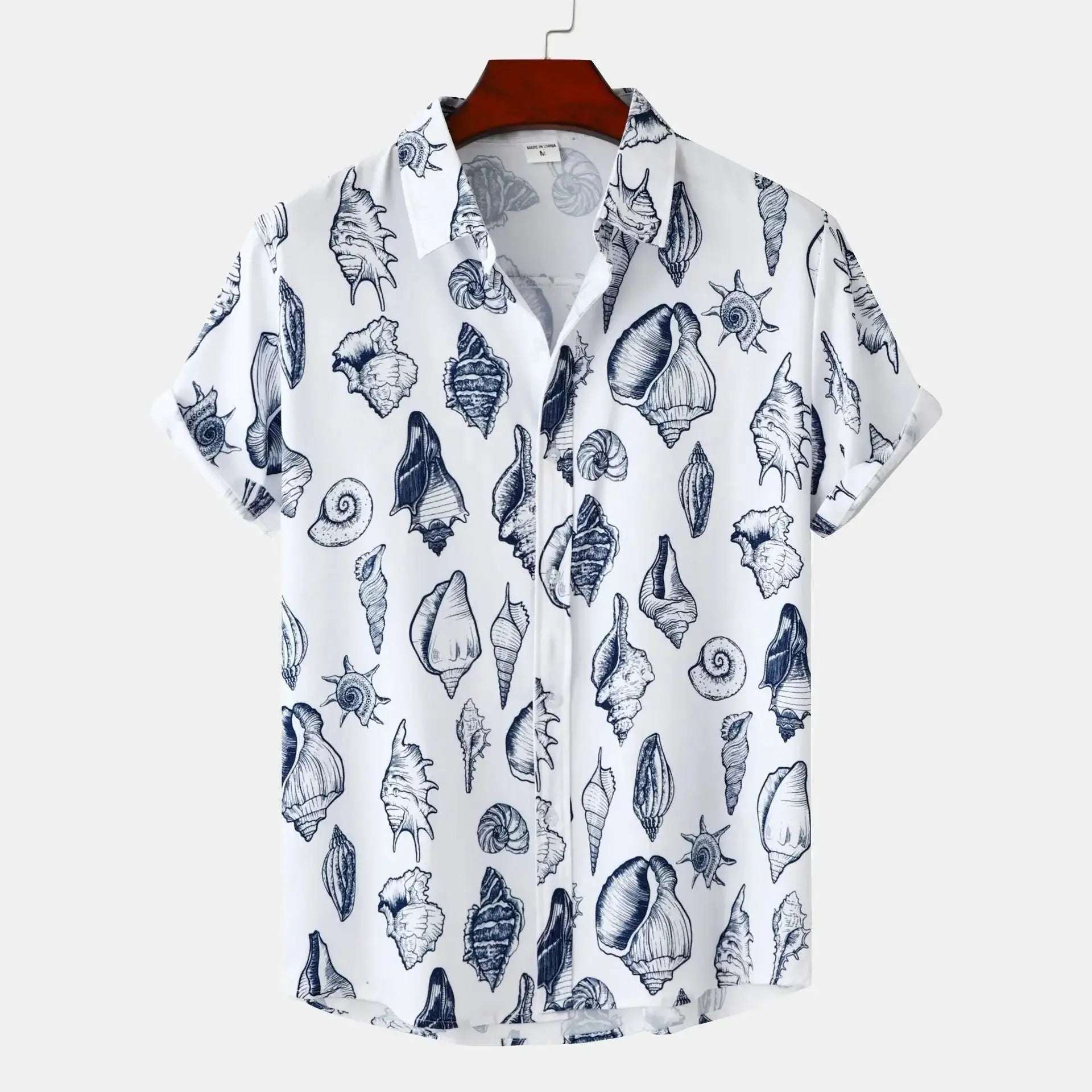 Men's Plus Size Printed Button Up Short Sleeve Shirt | Sugarz Chique Boutique