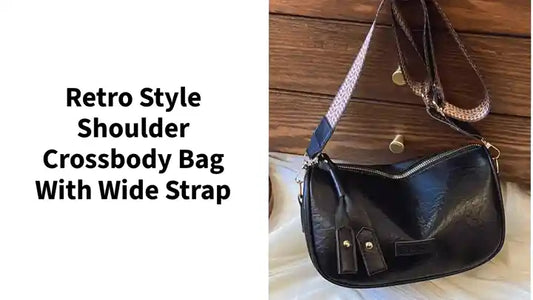Retro Style Shoulder Crossbody Bag with Wide Strap by@Outfy