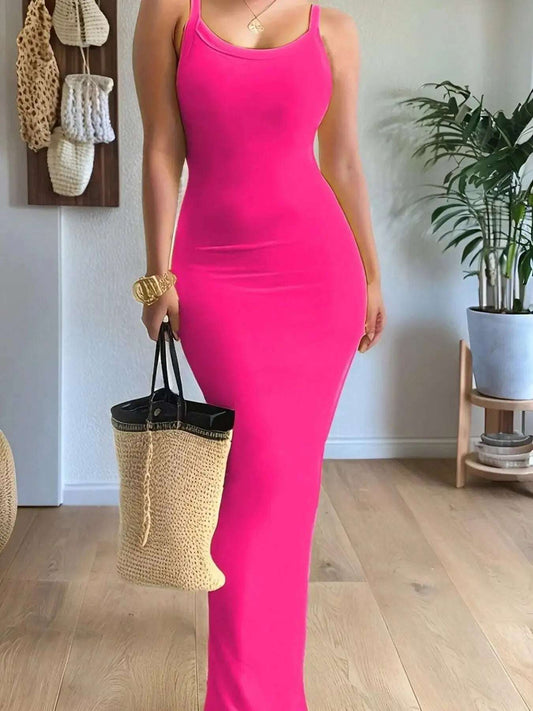 Scoop Neck Maxi Cami Dress | Sugarz Chique Boutique