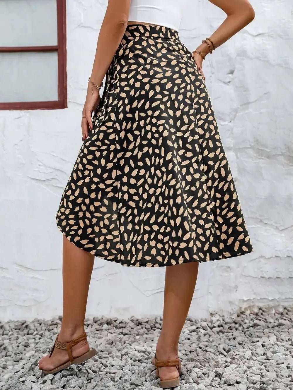 Tied Slit Printed Skirt | Sugarz Chique Boutique