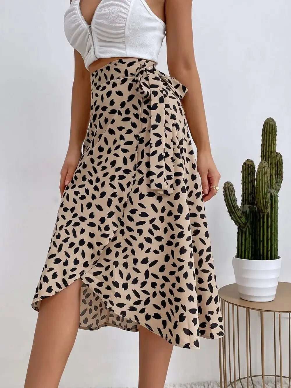 Tied Slit Printed Skirt | Sugarz Chique Boutique
