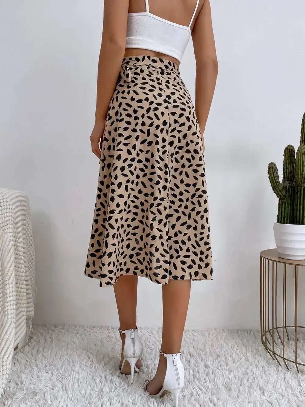 Tied Slit Printed Skirt | Sugarz Chique Boutique