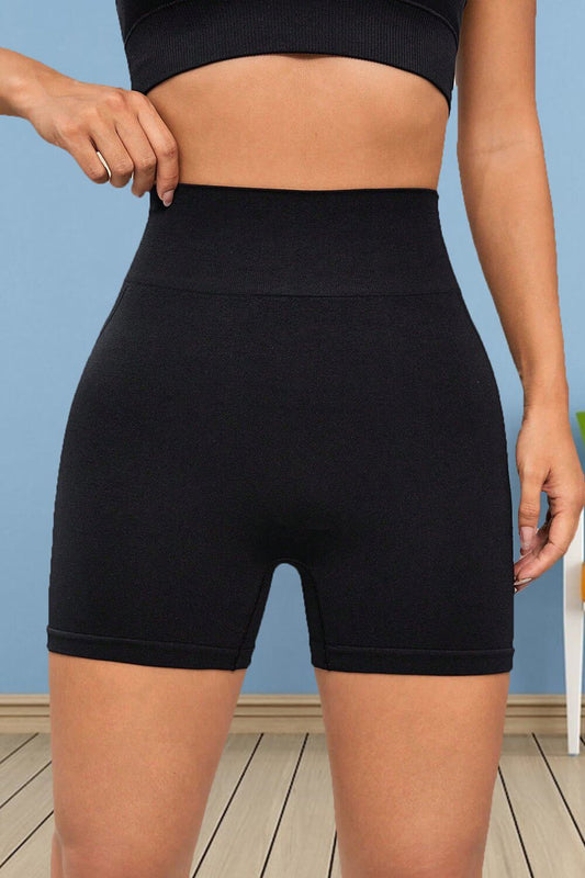 Wide Waistband Sports Shorts - Sugarz Chique Boutique