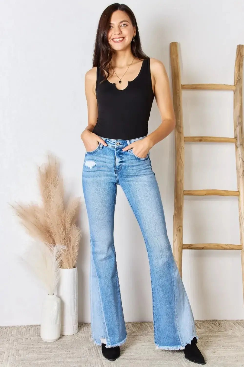 Zenana Microfiber Notched Sleeveless Bodysuit - Sugarz Chique Boutique