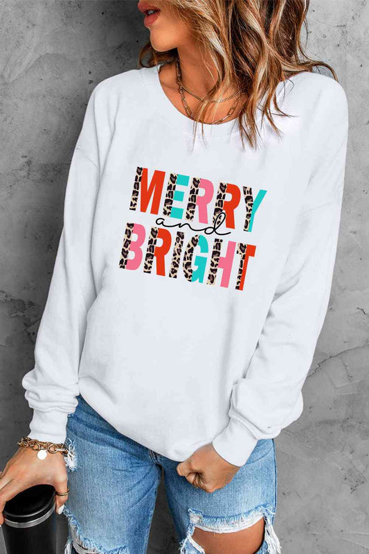 MERRY AND BRIGHT Graphic Sweatshirt | Sugarz Chique Boutique