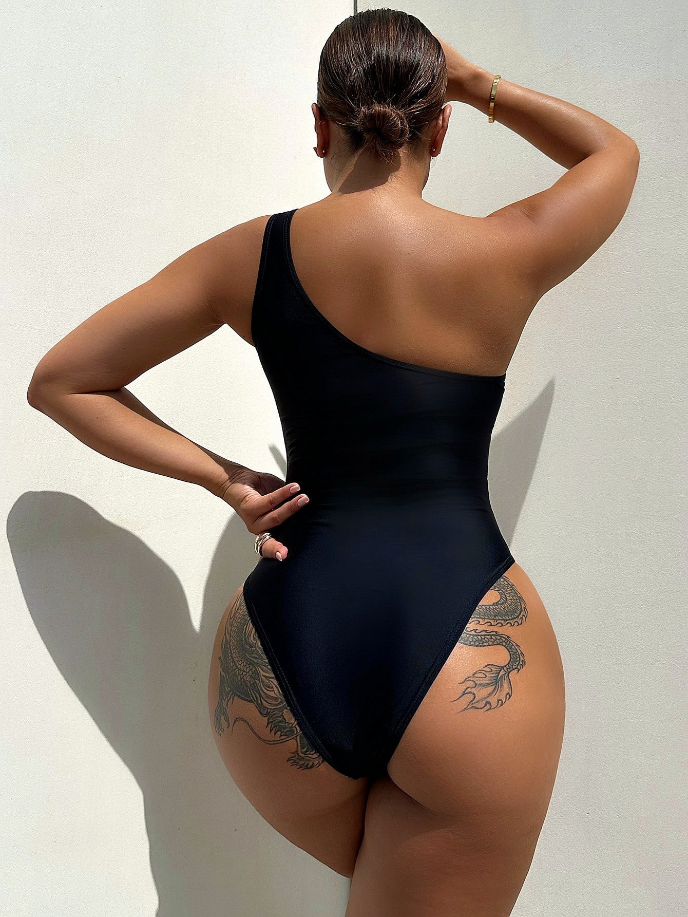 One-Shoulder Sleeveless One-Piece Swimsuit | Sugarz Chique Boutique
