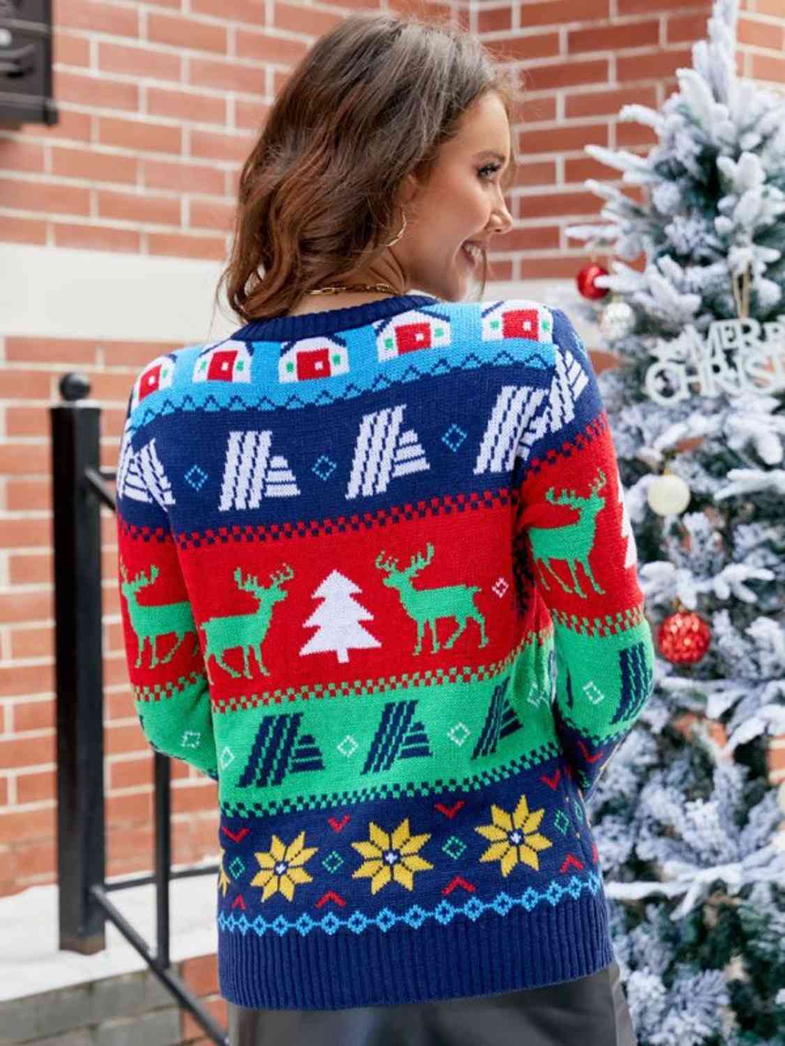 Christmas Round Neck Sweater | Sugarz Chique Boutique