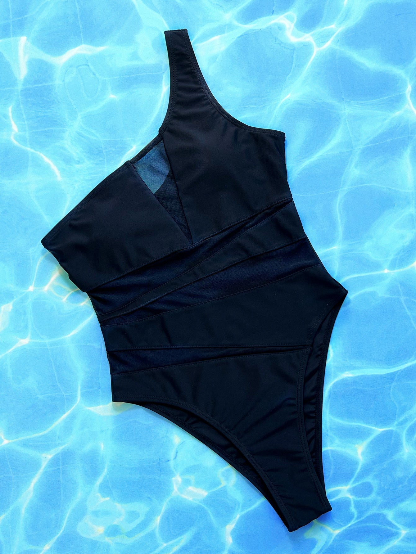 One-Shoulder Sleeveless One-Piece Swimsuit | Sugarz Chique Boutique