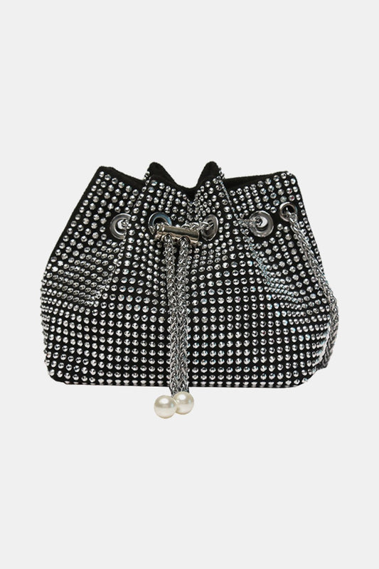 Rhinestone Polyester Bucket Bag | Sugarz Chique Boutique