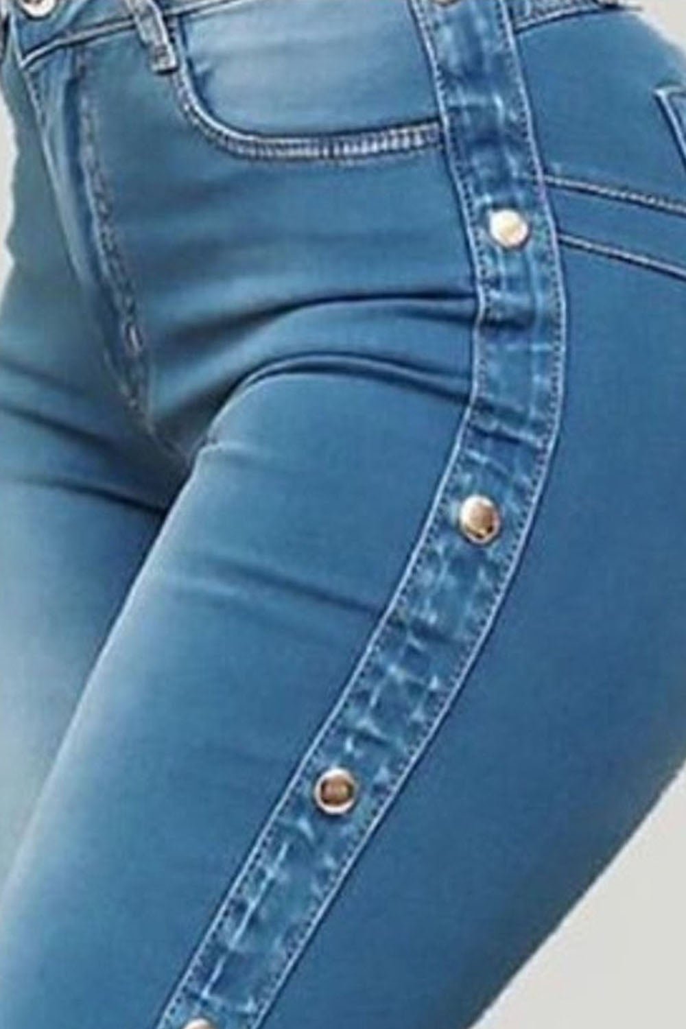 Button Detail Flare Jeans | Sugarz Chique Boutique