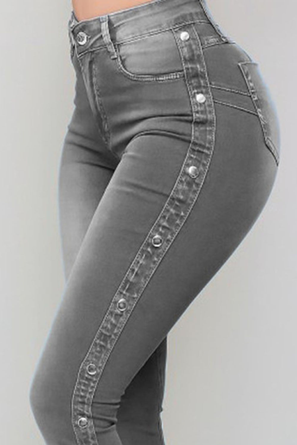 Button Detail Flare Jeans | Sugarz Chique Boutique