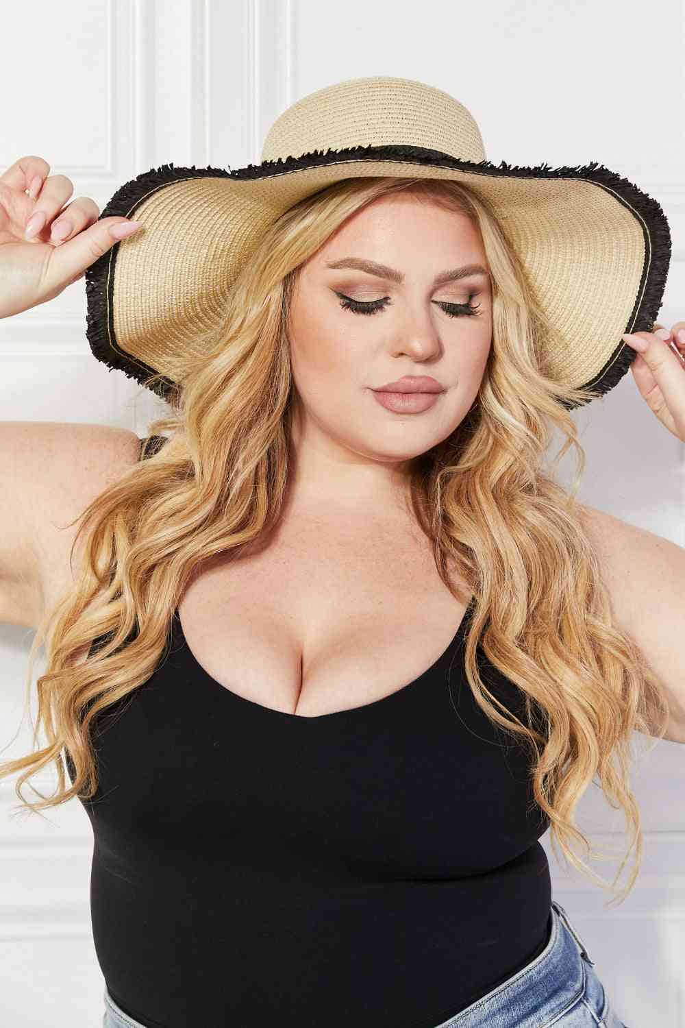 Justin Taylor Bring Me Back Sun Straw Hat in Ivory | Sugarz Chique Boutique