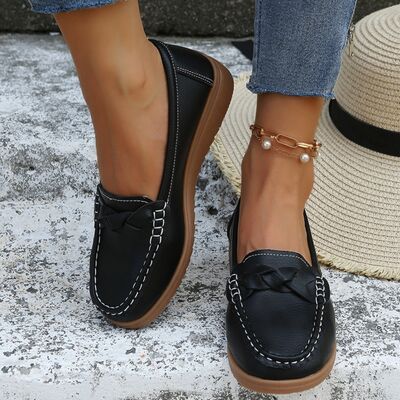 Weave Wedge Heeled Loafers | Sugarz Chique Boutique