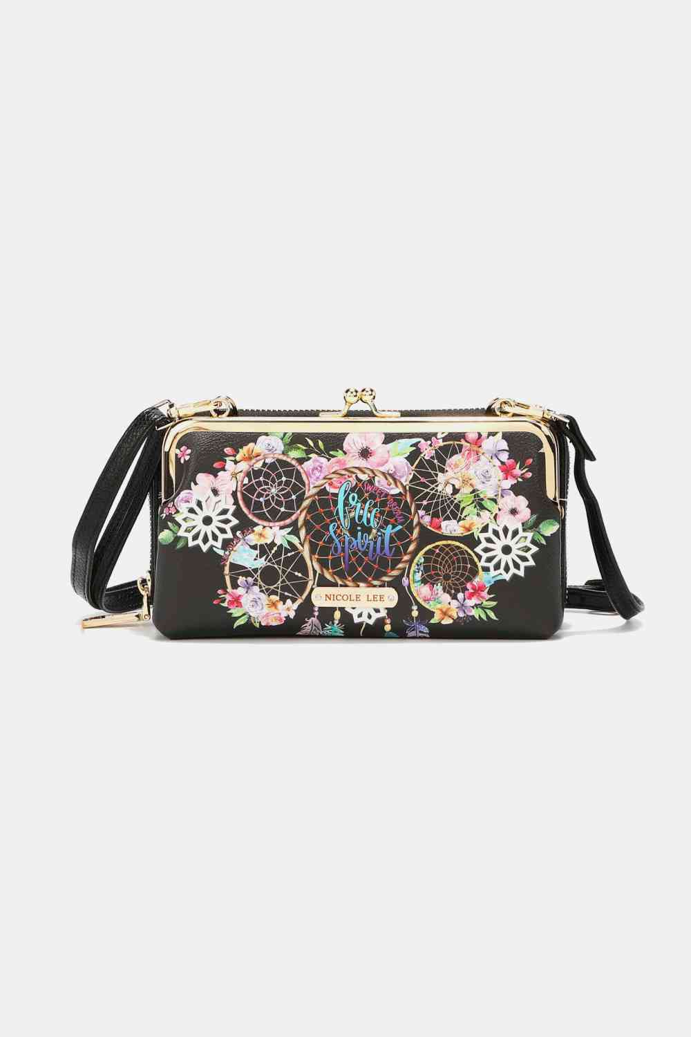 Nicole Lee USA Signature Kiss Lock Crossbody Wallet | Sugarz Chique Boutique