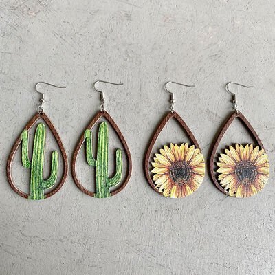 Hollowed Wooden Teardrop Earrings | Sugarz Chique Boutique