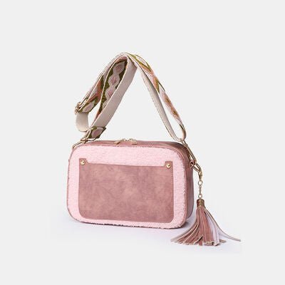 Fuzzy Tassel PU Leather Crossbody Bag | Sugarz Chique Boutique