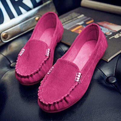 Metal Buckle Soft Round Toe Loafers | Sugarz Chique Boutique