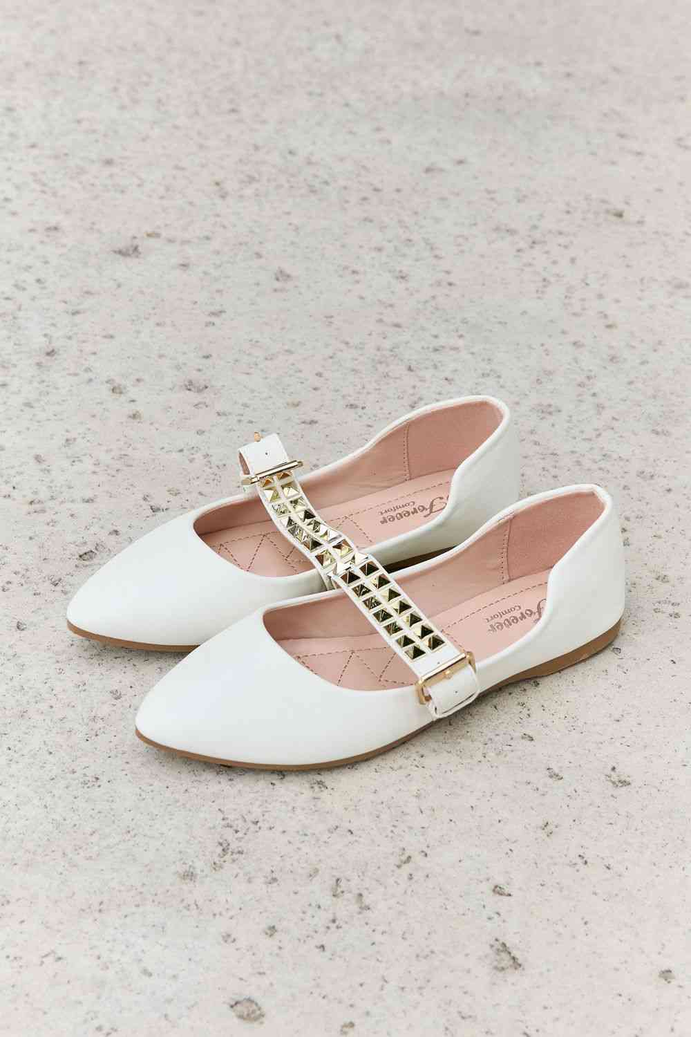 Forever Link Pointed Toe Studded Ballet Flats | Sugarz Chique Boutique