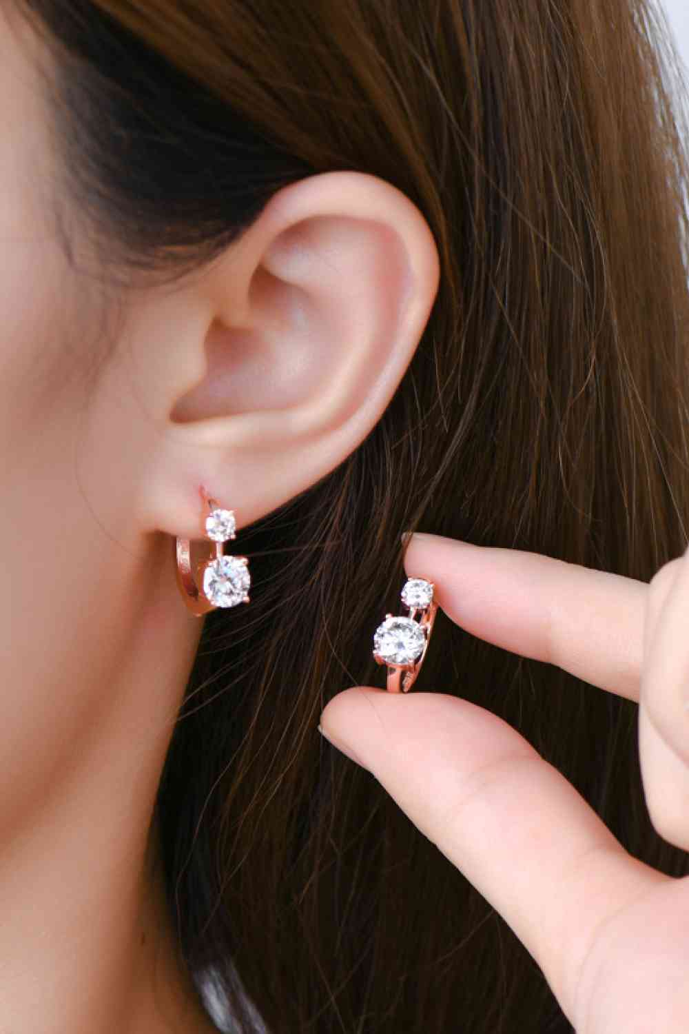 1.3 Carat Moissanite 925 Sterling Silver Earrings | Sugarz Chique Boutique