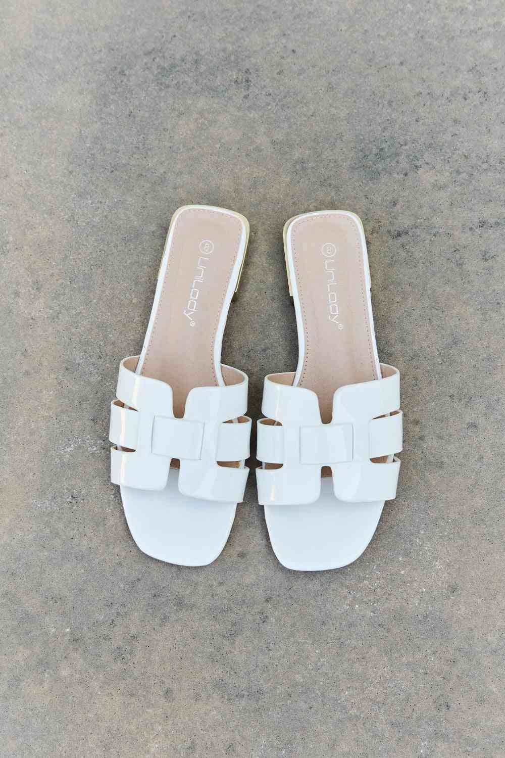Weeboo Walk It Out Slide Sandals in Icy White | Sugarz Chique Boutique