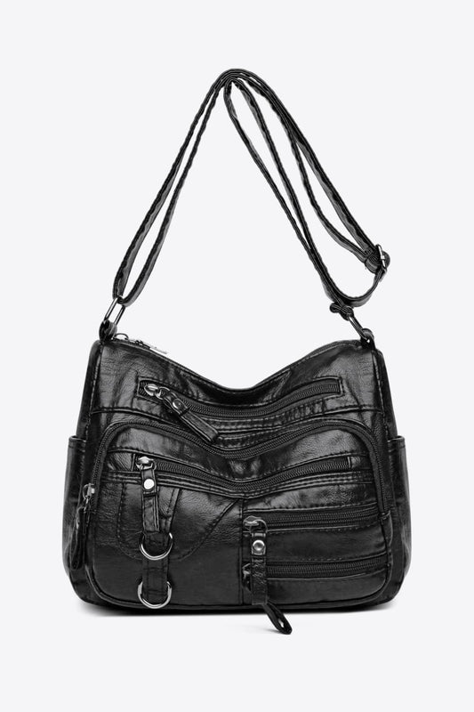 Multi-Pocket PU Leather Crossbody Bag | Sugarz Chique Boutique