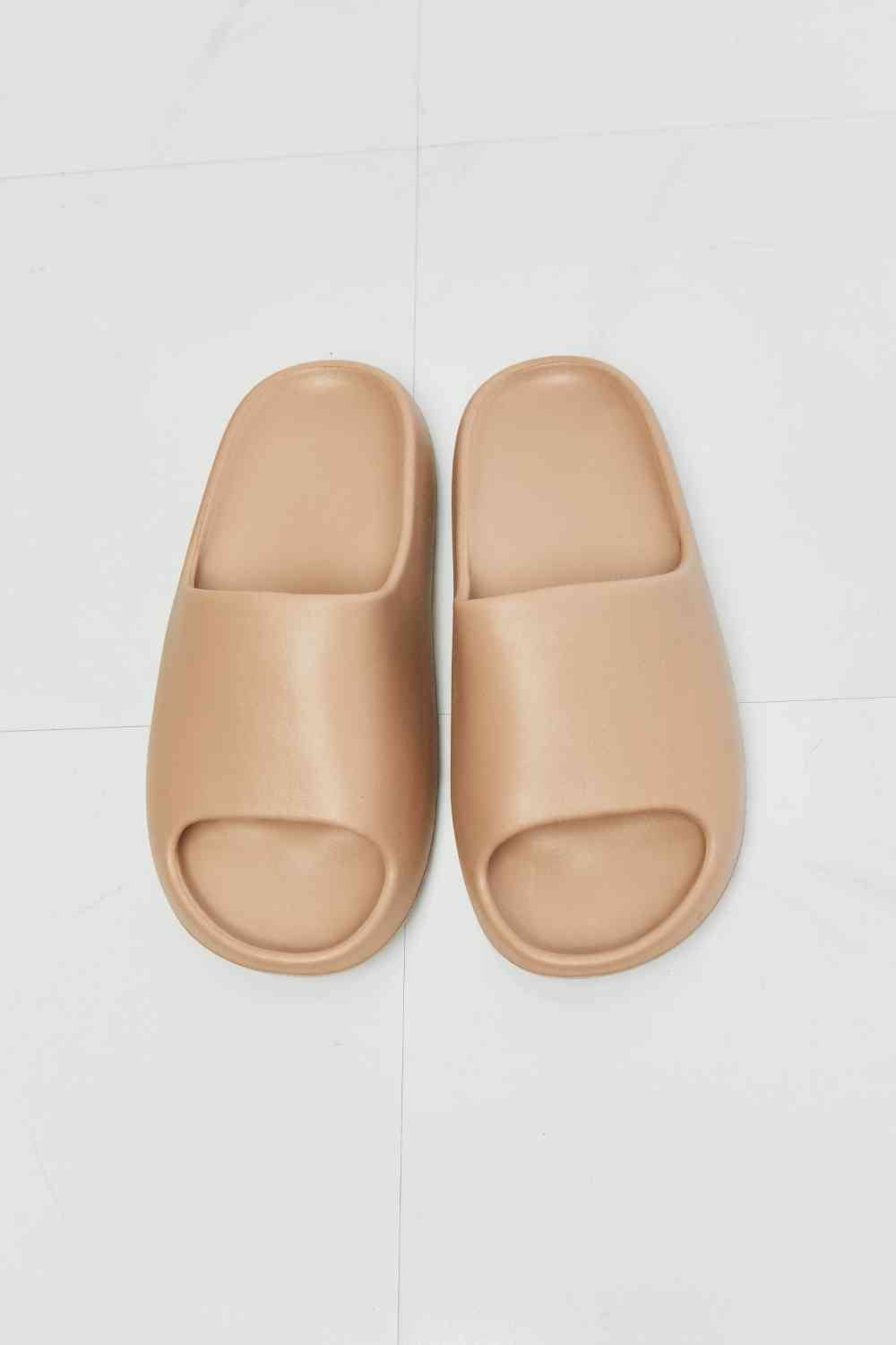 NOOK JOI In My Comfort Zone Slides in Beige | Sugarz Chique Boutique