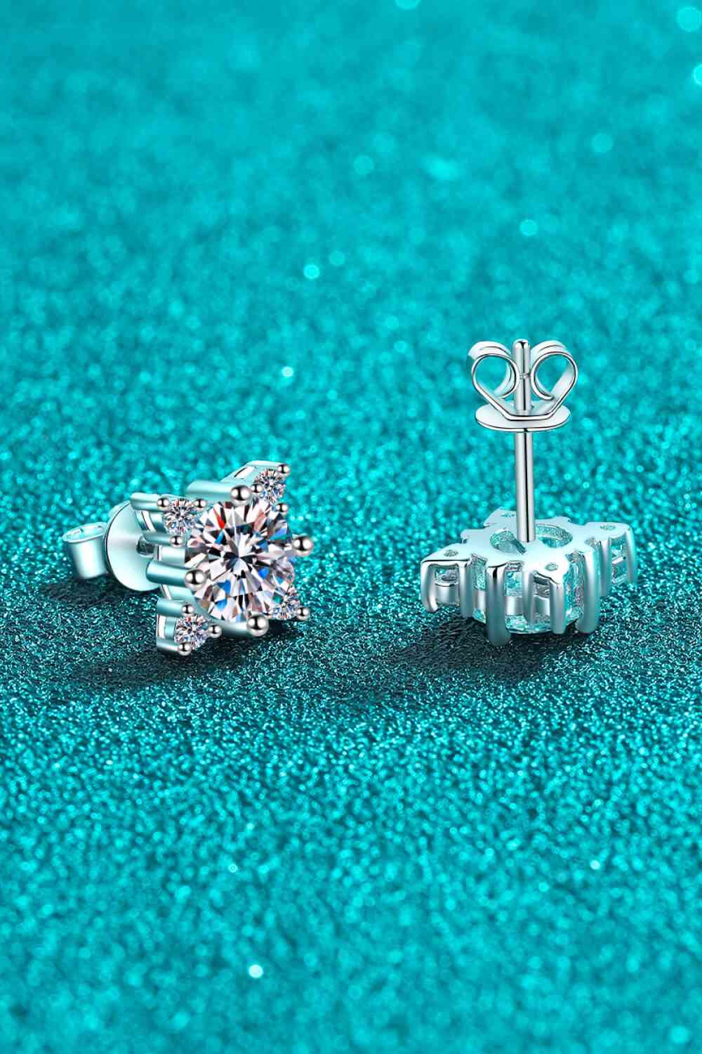 Four Leaf Clover 2 Carat Moissanite Stud Earrings | Sugarz Chique Boutique