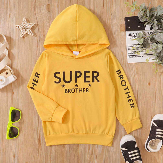 SUPER BROTHER Graphic Long Sleeve Hoodie | Sugarz Chique Boutique