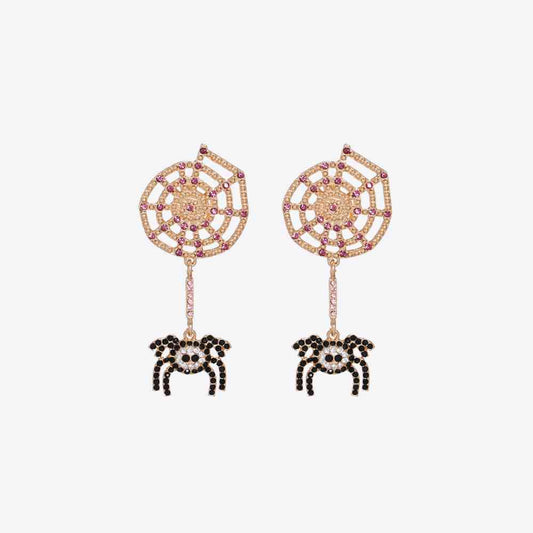 Spider Rhinestone Alloy Earrings | Sugarz Chique Boutique