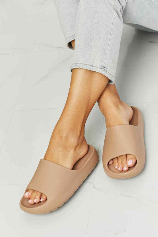 NOOK JOI In My Comfort Zone Slides in Beige | Sugarz Chique Boutique