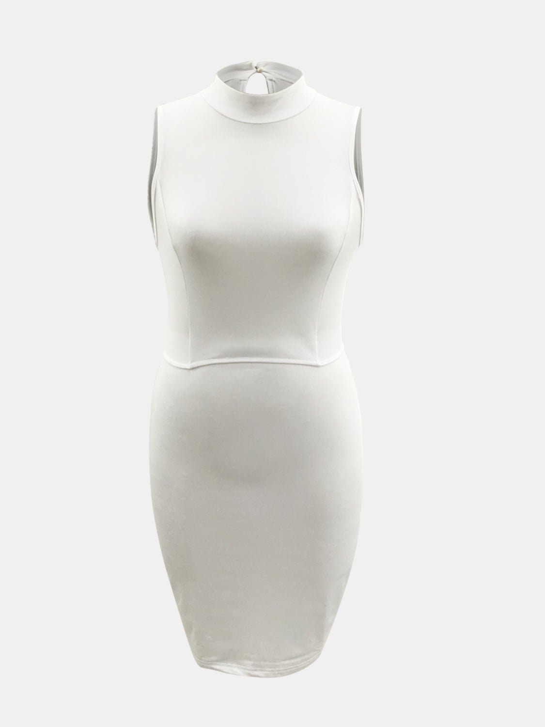 Cutout Mock Neck Sleeveless Dress | Sugarz Chique Boutique